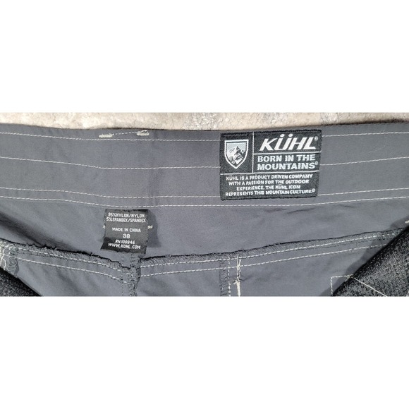 KUHL Born In The Mountains Performance Gray Chino Outdoors Shorts Men's Sz 38x11 - Picture 6 of 8